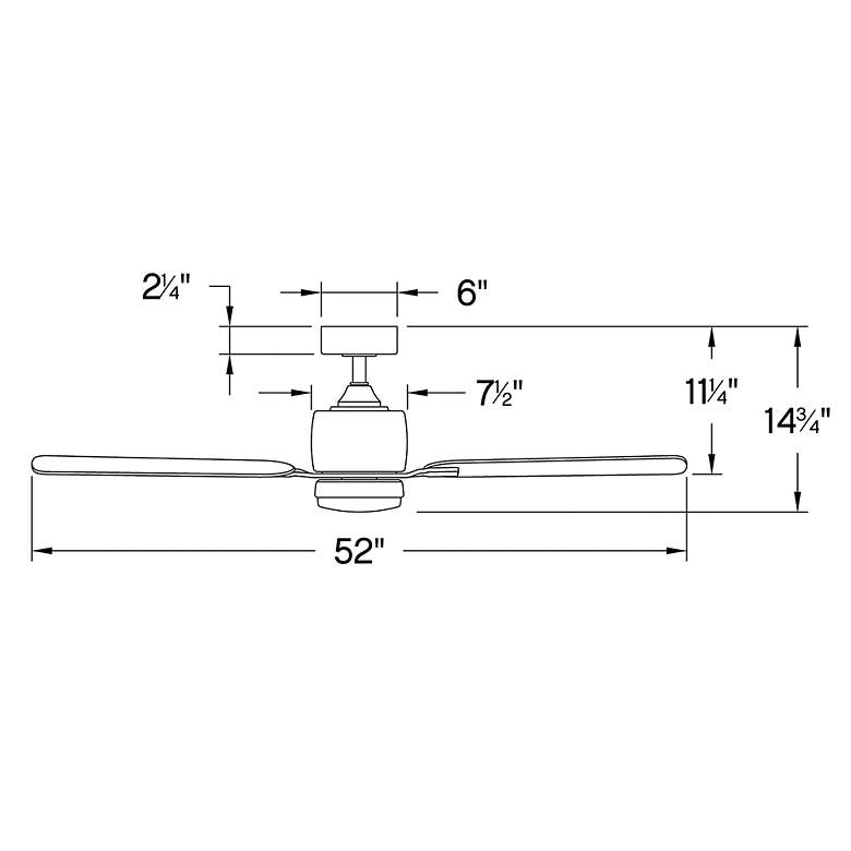 Image 6 52" Hinkley Afton Satin Steel Indoor LED Ceiling Fan with Wall Control more views