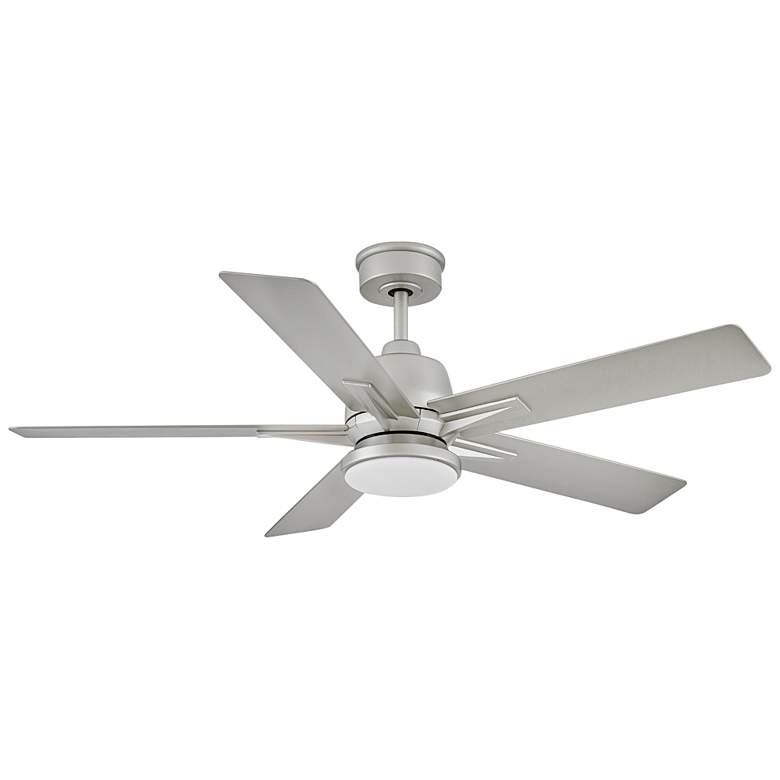 Image 1 52" Hinkley Alta LED Wet Rated 5-Blade Brushed Nickel Smart Fan