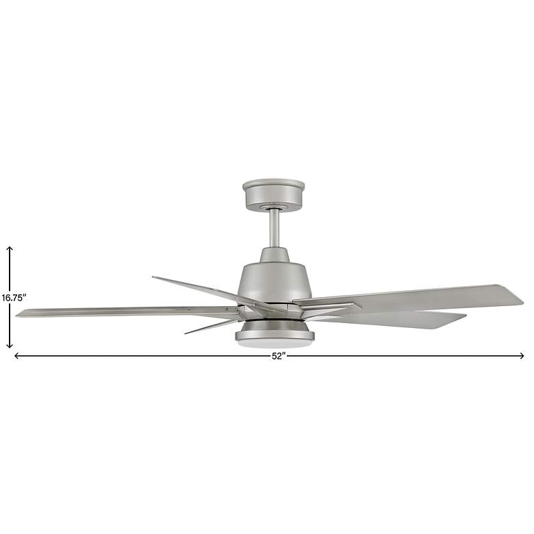 Image 7 52 inch Hinkley Alta LED Wet Rated 5-Blade Brushed Nickel Smart Fan more views