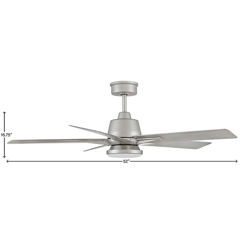Image 7 52" Hinkley Alta LED Wet Rated 5-Blade Brushed Nickel Smart Fan more views