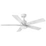 52" Hinkley Alta LED Wet Rated 5-Blade Matte White Smart Ceiling Fan