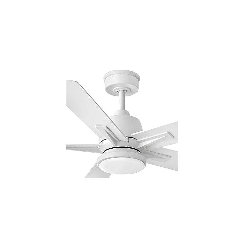 Image 2 52" Hinkley Alta LED Wet Rated 5-Blade Matte White Smart Ceiling Fan more views