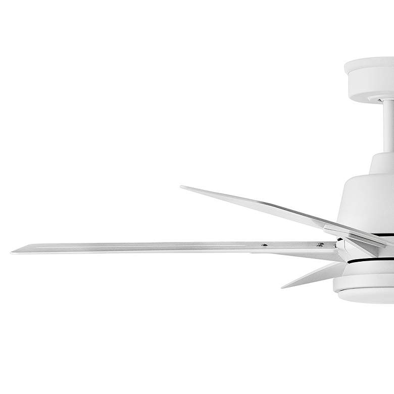 Image 6 52" Hinkley Alta LED Wet Rated 5-Blade Matte White Smart Ceiling Fan more views