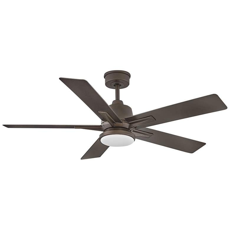 Image 1 52" Hinkley Alta LED Wet Rated 5-Blade Metallic Bronze Smart Fan
