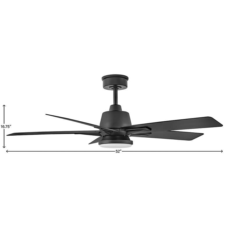 Image 7 52" Hinkley Alta Matte Black LED Smart Ceiling Fan more views