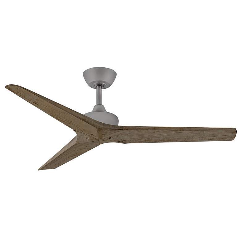Image 1 52 inch Hinkley Chisel Graphite Damp Rated Smart Ceiling Fan with Remote