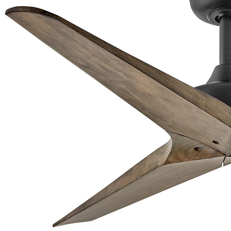 Image 6 52" Hinkley Chisel Matte Black Driftwood Smart Ceiling Fan more views