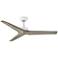 52" Hinkley Chisel Matte White Damp Rated Ceiling Fan with Remote