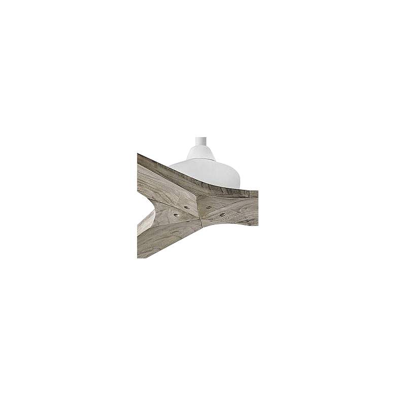 Image 4 52" Hinkley Chisel Matte White Damp Rated Ceiling Fan with Remote more views