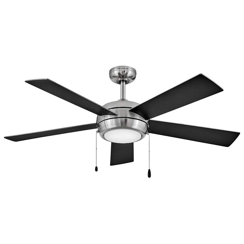 Image 1 52" Hinkley Croft Brushed Nickel Indoor Pull-Chain LED Ceiling Fan