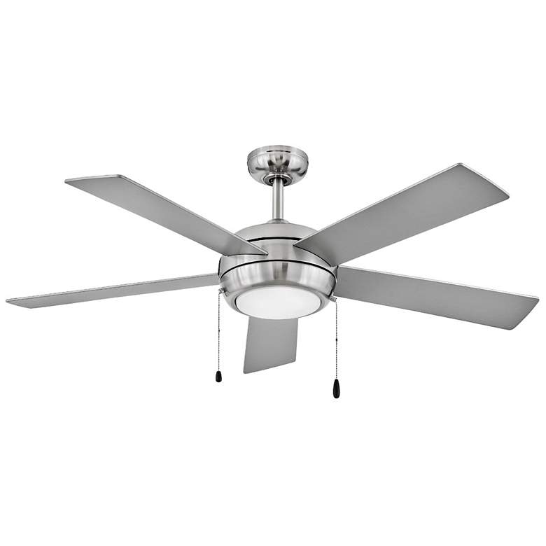 Image 7 52" Hinkley Croft Brushed Nickel Indoor Pull-Chain LED Ceiling Fan more views