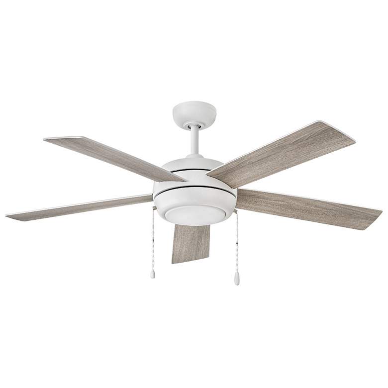 Image 5 52" Hinkley Croft Chalk White Indoor Pull-Chain LED Ceiling Fan more views
