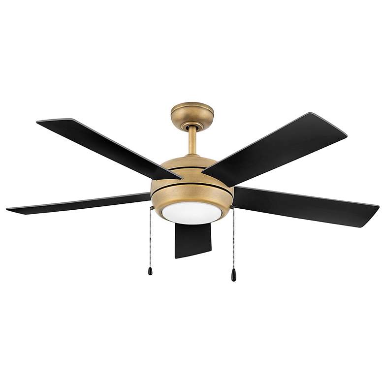 Image 1 52" Hinkley Croft Heritage Brass Indoor Pull-Chain LED Ceiling Fan