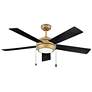 1_52" Hinkley Croft Heritage Brass Indoor Pull-Chain LED Ceiling Fan