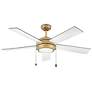 2_52" Hinkley Croft Heritage Brass Indoor Pull-Chain LED Ceiling Fan more views