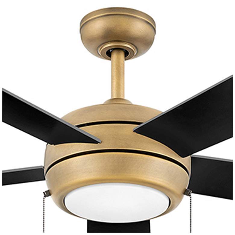 Image 6 52" Hinkley Croft Heritage Brass Indoor Pull-Chain LED Ceiling Fan more views
