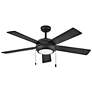 1_52" Hinkley Croft Matte Black Indoor Pull-Chain LED Ceiling Fan