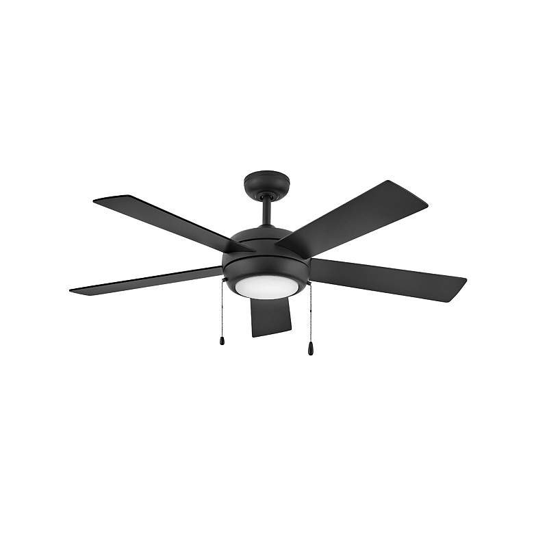 Image 2 52" Hinkley Croft Matte Black Indoor Pull-Chain LED Ceiling Fan more views