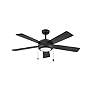 2_52" Hinkley Croft Matte Black Indoor Pull-Chain LED Ceiling Fan more views