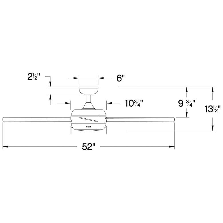 Image 7 52" Hinkley Croft Matte Black Indoor Pull-Chain LED Ceiling Fan more views