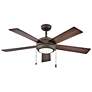 6_52" Hinkley Croft Matte Bronze Indoor Pull-Chain LED Ceiling Fan more views