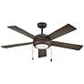 7_52" Hinkley Croft Matte Bronze Indoor Pull-Chain LED Ceiling Fan more views