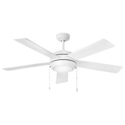 52&quot; Hinkley Croft White Finish LED 5-Blade Pull Chain Ceiling Fan