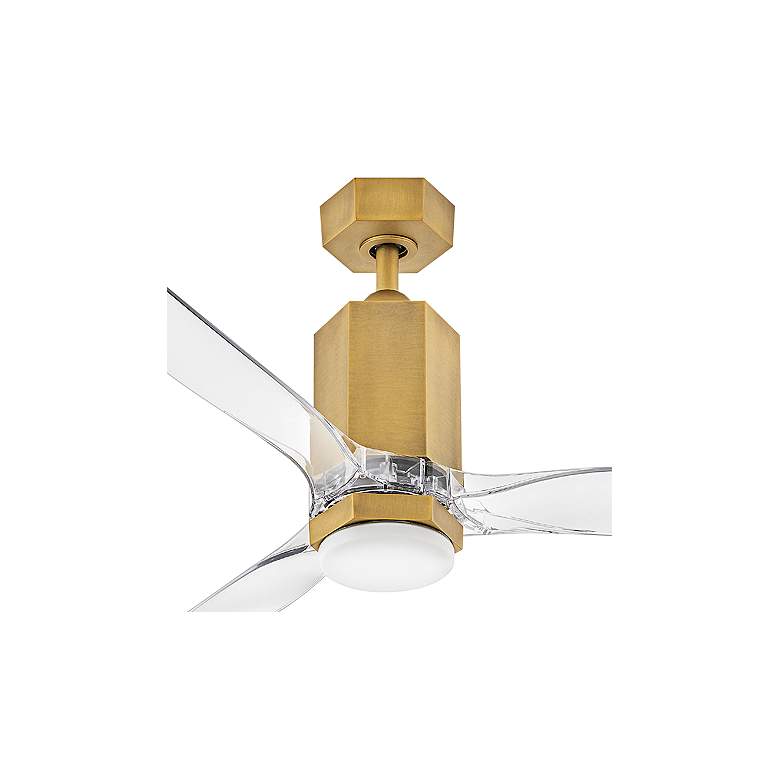 Image 2 52" Hinkley Facet Heritage Brass LED Smart Outdoor Ceiling Fan more views