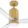 52" Hinkley Facet Heritage Brass LED Smart Outdoor Ceiling Fan