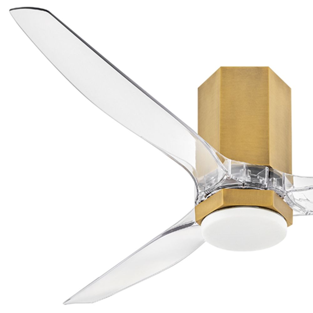 Image 7 52" Hinkley Facet Heritage Brass LED Smart Outdoor Ceiling Fan more views