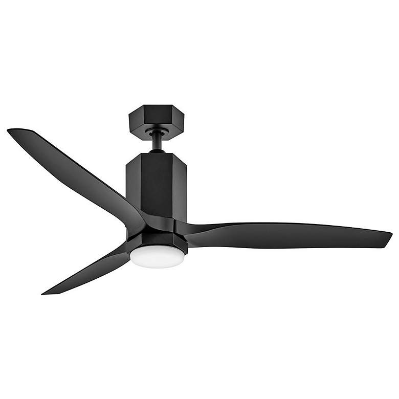 Image 1 52" Hinkley Facet Matte Black LED Ceiling Fan