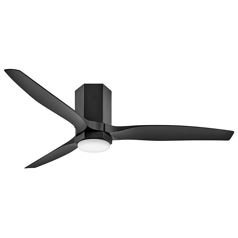 Image 1 52" Hinkley Facet Matte Black LED Smart Outdoor Ceiling Fan