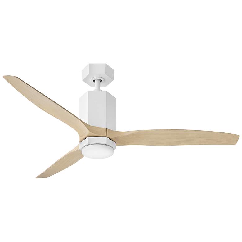 Image 4 52" Hinkley Facet Matte White LED Smart Outdoor Ceiling Fan more views