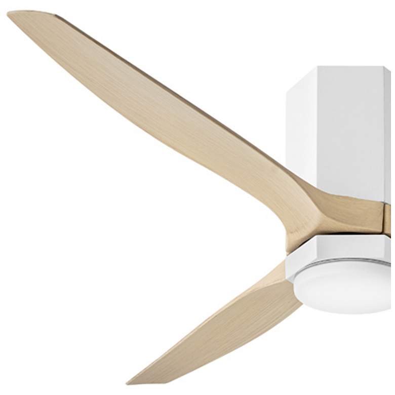 Image 7 52" Hinkley Facet Matte White LED Smart Outdoor Ceiling Fan more views