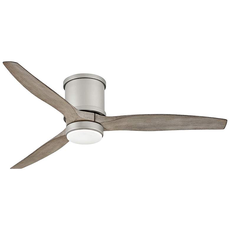 Image 2 52 inch Hinkley Hover Brushed Nickel Wet-Rated LED Hugger Smart Fan