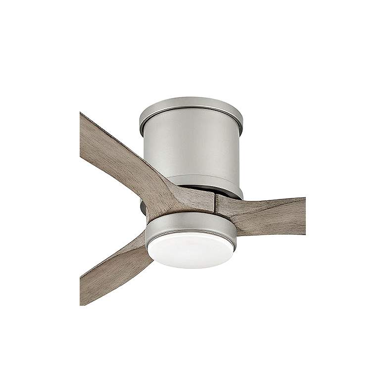 Image 3 52" Hinkley Hover Brushed Nickel Wet-Rated LED Hugger Smart Fan more views