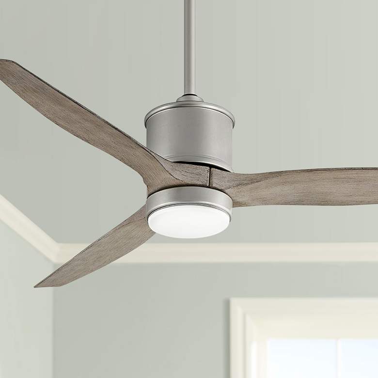 Image 1 52 inch Hinkley Hover Brushed Nickel Wet-Rated LED Smart Ceiling Fan