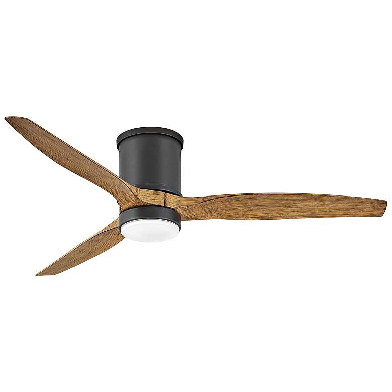 Image 2 52 inch Hinkley Hover Matte Black Wet-Rated LED Hugger Smart Ceiling Fan