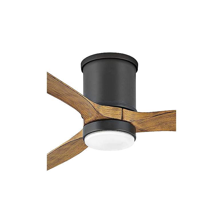 Image 3 52" Hinkley Hover Matte Black Wet-Rated LED Hugger Smart Ceiling Fan more views