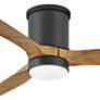 52" Hinkley Hover Matte Black Wet-Rated LED Hugger Smart Ceiling Fan
