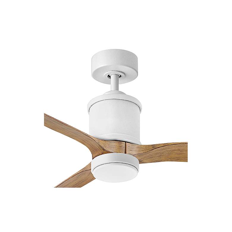Image 2 52" Hinkley Hover Matte White and Koa Wet-Rated LED Smart Ceiling Fan more views