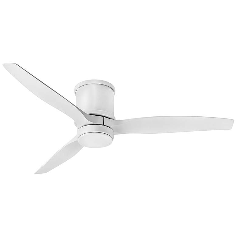 Image 1 52 inch Hinkley Hover Matte White Wet LED Hugger Smart Ceiling Fan