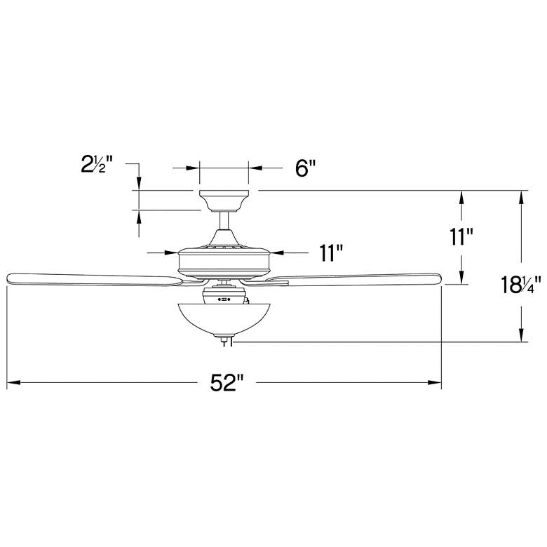 Image 7 52" Hinkley Illuminated LED Ceiling Fan with Pull Chain more views
