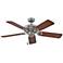 52" Hinkley Lafayette Brushed Nickel Ceiling Fan with Pull Chain