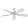 52" Hinkley Lafayette Chalk White Pull Chain Ceiling Fan