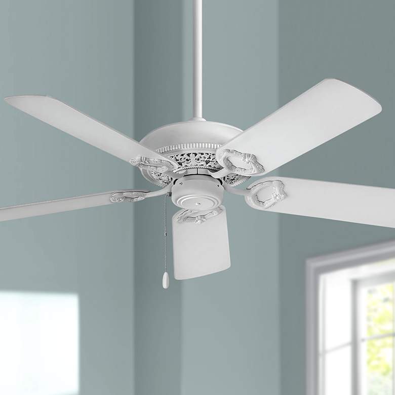 Image 1 52 inch Hinkley Lafayette Chalk White Pull Chain Ceiling Fan