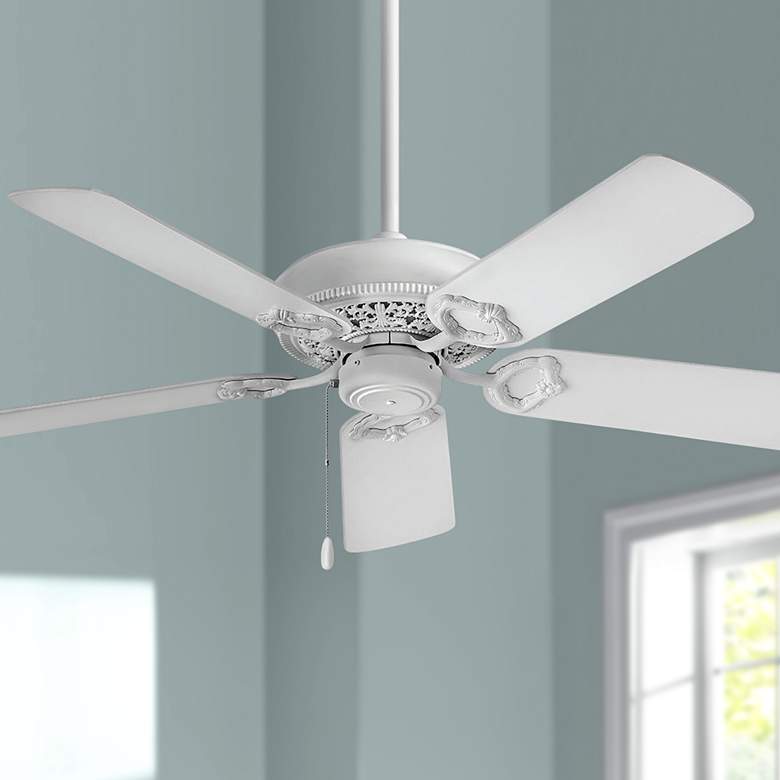 Image 1 52" Hinkley Lafayette Chalk White Pull Chain Ceiling Fan