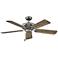 52" Hinkley Lafayette Pewter Ceiling Fan with Pull Chain