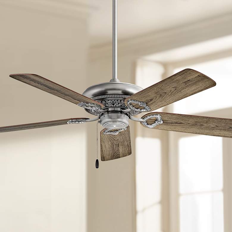 Image 1 52 inch Hinkley Lafayette Pewter Ceiling Fan with Pull Chain