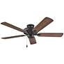 3_52" Hinkley Metro Black and Walnut 5-Blade Ceiling Fan with Pull Chain more views